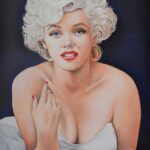 Marilyn Monroe mit weißem Kleid