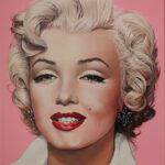 Marilyn mit rosa Hintergrund