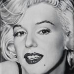 Marilyn klein und in schwarz weiß